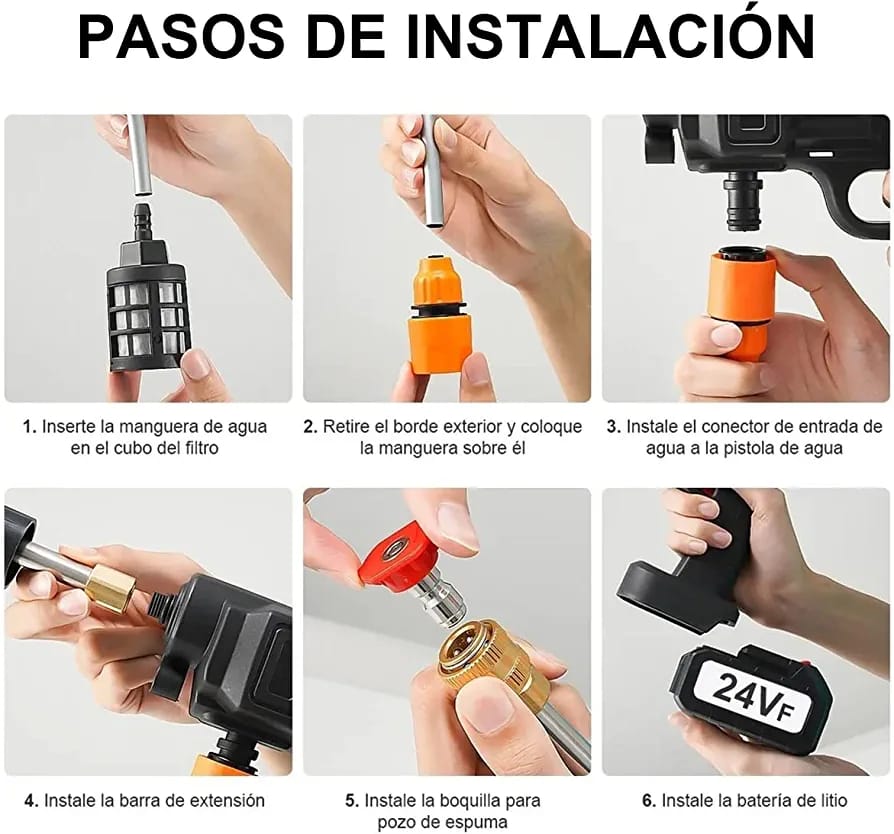 Hidrolavadora Portatil Recargable UltraJet™ + Batería Extra.