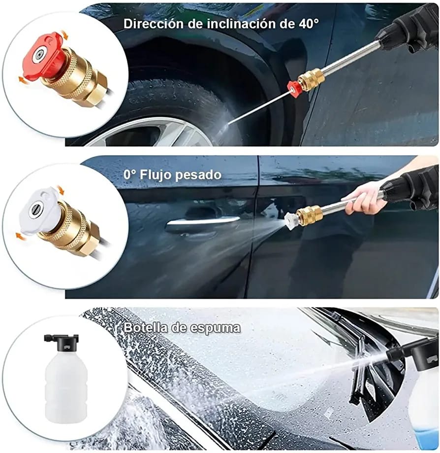 Hidrolavadora Portatil Recargable UltraJet™ + Batería Extra.