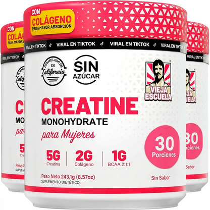 OFERTA 2X1 | Creatina + Colágeno + BCAA - Más Fuerza y Definición Femenina